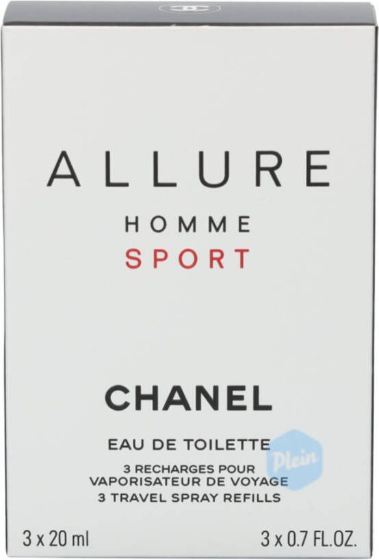 Chanel Allure Homme Sport Tasverstuiver Navulbaar Eau de Toilette Men 3x20 ml